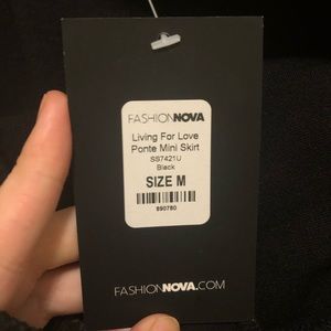 Fashionnova black mini skirt